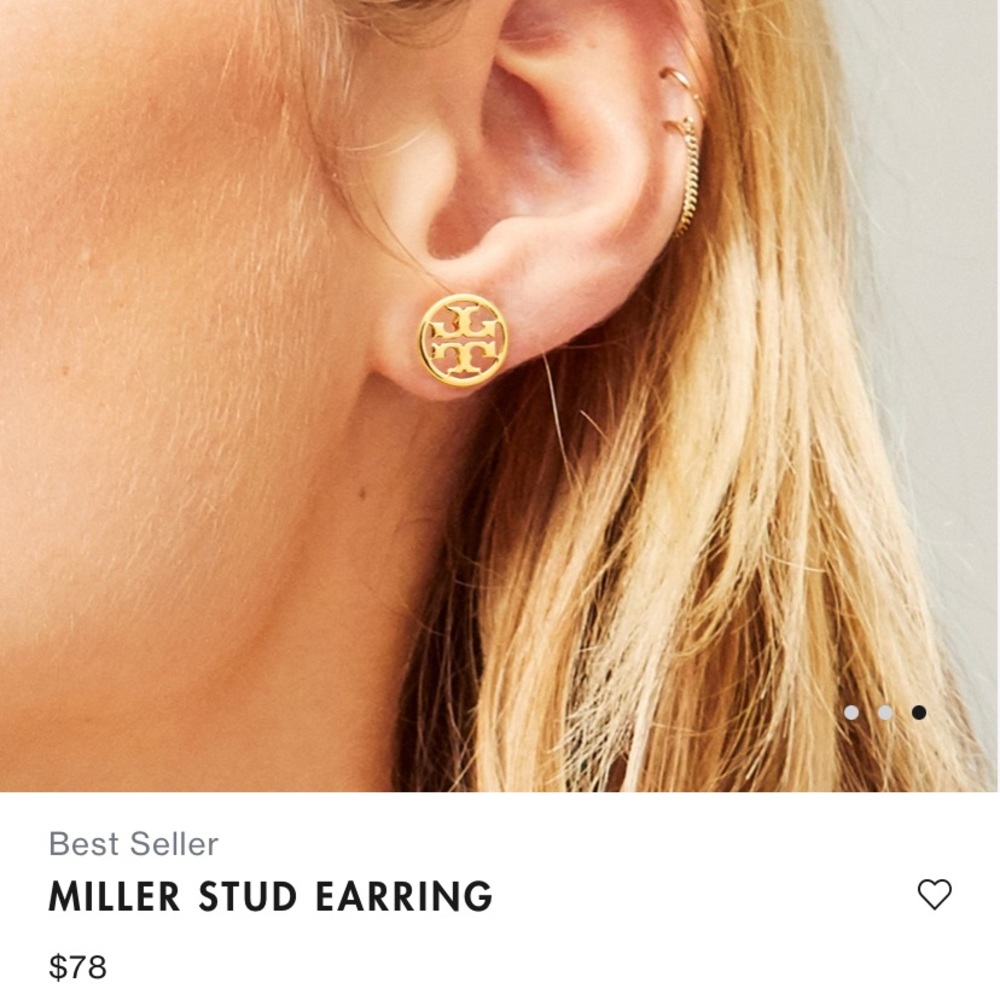 Tory Burch Miller Stud Earrings - gold